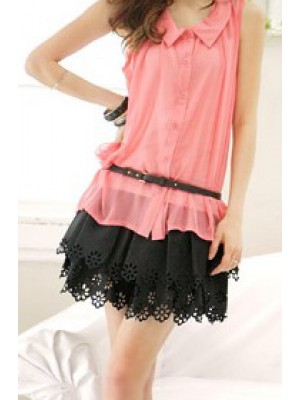 Q5152*Tiered Ruffle Skirts (Black)