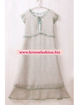 JS161012*Chiffon Dress (Green) - Size M