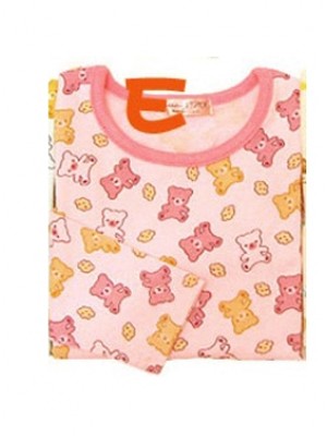 AP120*COTTON LONG SLEEVED TOP (PINK BEAR) - Size 120 (CLEARANCE)