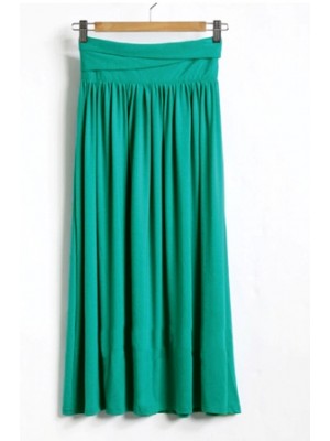 PL5522*Retro Soft Cotton Long Skirts (Green)